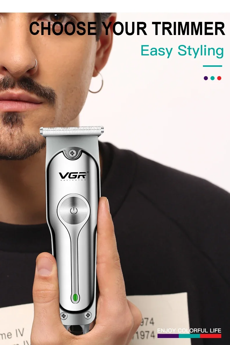 Professionell hårtrimmer för män vgr sladdlös precision_voghion.com