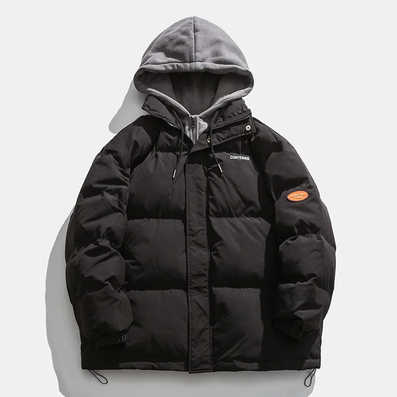 Men Winter Jacket Casual Loose Thicken Warm Parkas Solid Stand Collar Winter Coat Man parka coat parkas coat