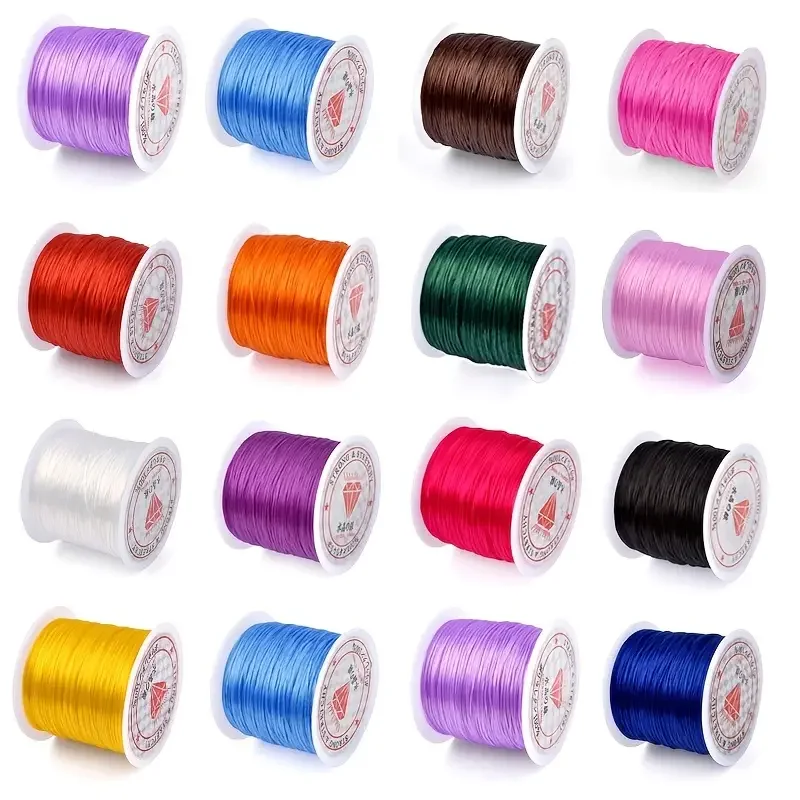 sourcing map Filo di nylon spago per perline 4 mm extra forte