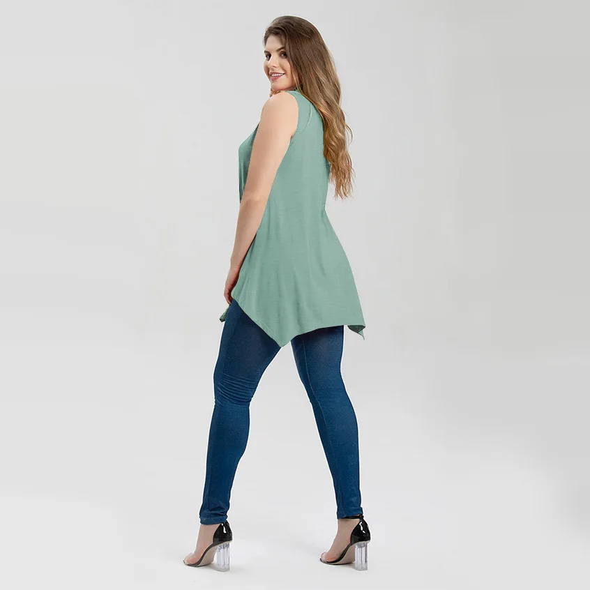Sólida com Decote em v Solto sem Mangas Wear em Casa Jhbeute Tamanho Grande Feminino Topo Casual Novo Verão Oversized Colete Roupas Femininas Cor 32 Online shopping