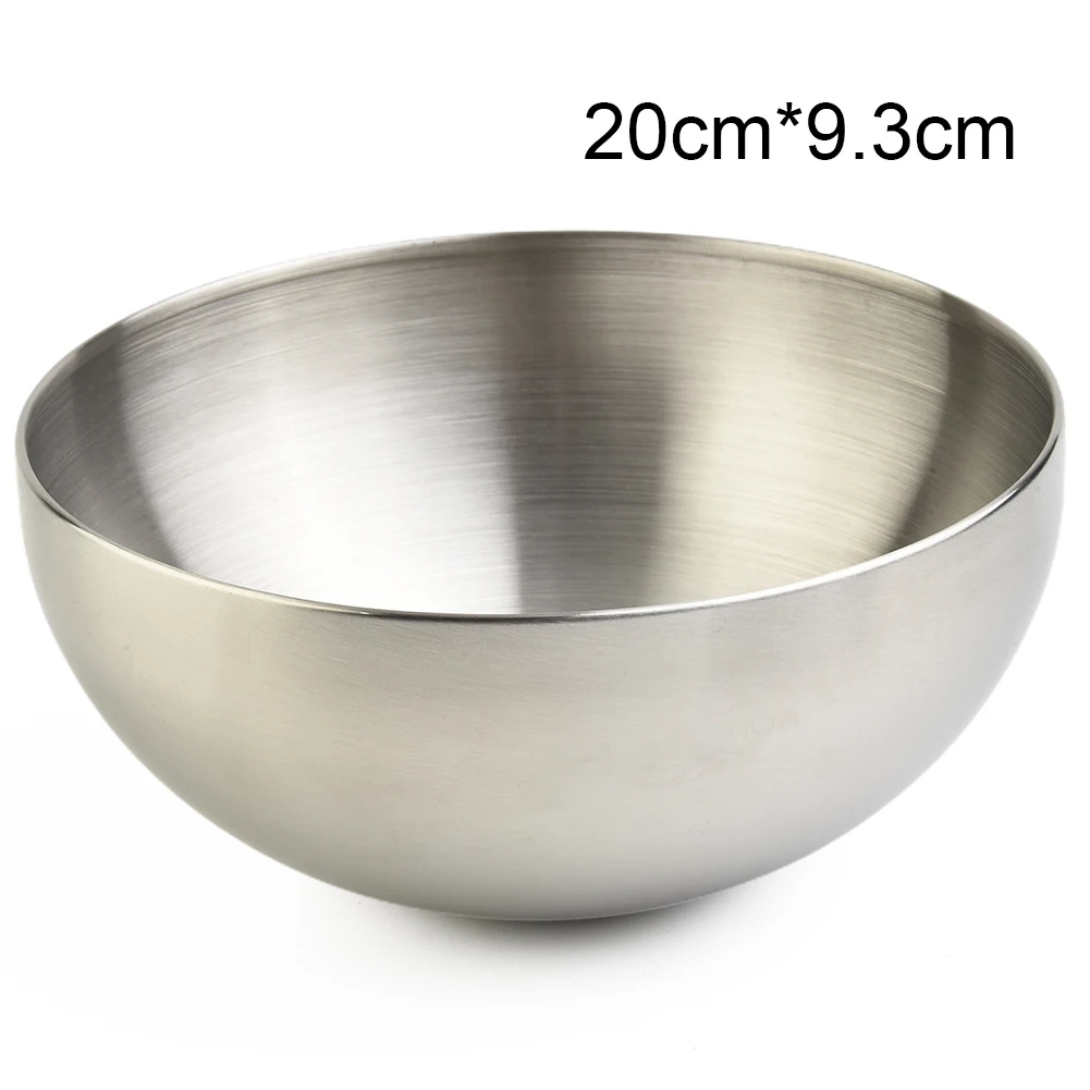 

304 Stainless Steel Salad Bowls Thick Metal Rice Cereal Bowls Multifunctional Cooking Bowl Korea Style Food Mixing Bowls