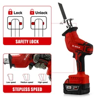 מסור רקופרוקטיבי אלחוטי M-WALK 18V מהירות מתכווננת מסור חשמלי לחיתוך עץ מתכת צינור כלי עבודה עבור סוללת Milwaukee 18V Pin 5