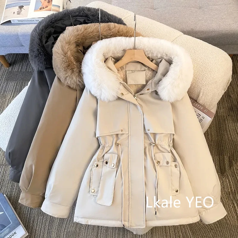 Ladies Down Cotton Jacket 2025 Mid Length Version Temperament Women's Winter Parka Coat Korean Version Fashion Female Outerwear