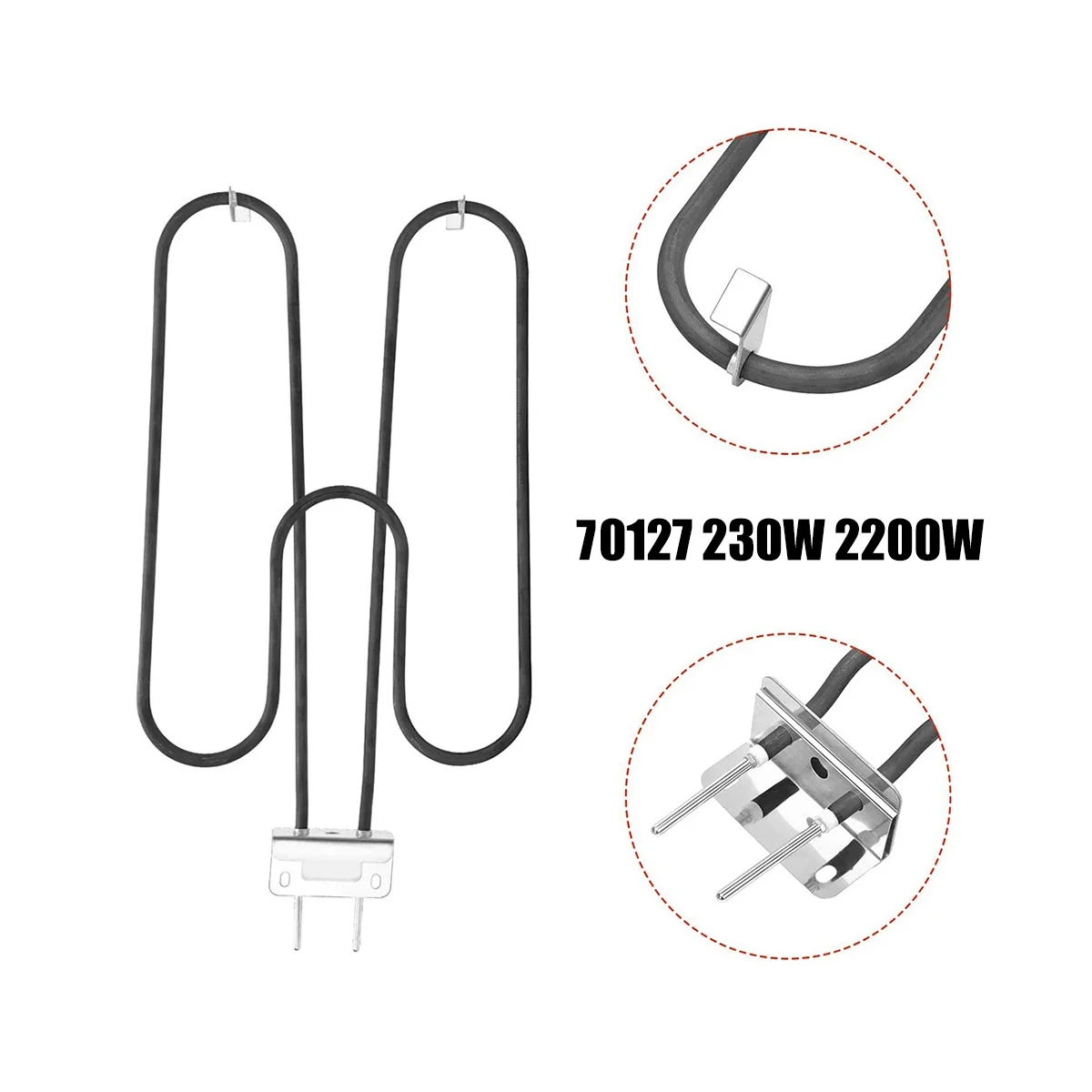 70127 BBQ Grill Heating elements for Q240 Q2400 Grills, 55020001 Grills Replacement Part 230V 2200W