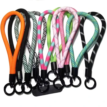 Phone Lanyard Wrist Strap Woven Phone Lanyard Creative Keychain Hanging Rope Anti-lost Security Wristband Universal Short Rope
