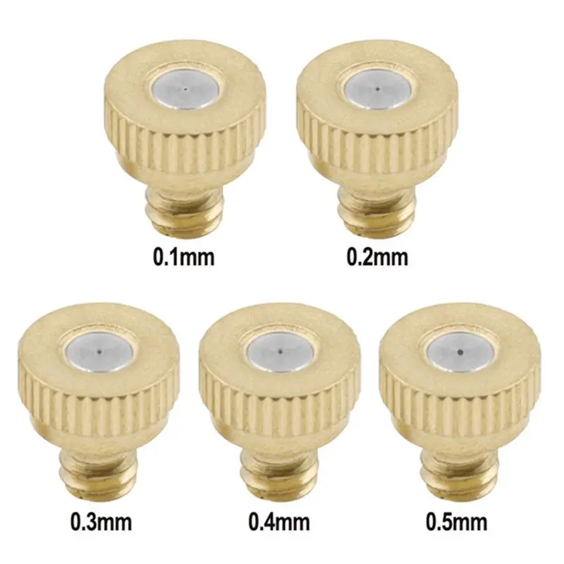 

Misting Nozzle 0.1mm 0.2mm 0.3mm 0.4mm 0.5mm Plug Anti Drip Garden Water for Mister Cooling Thread Brass Sprinkler Tool