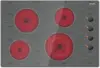Knob Control Electric Stove Glass with Beautiful Wooden Pattern, 30" Built 1