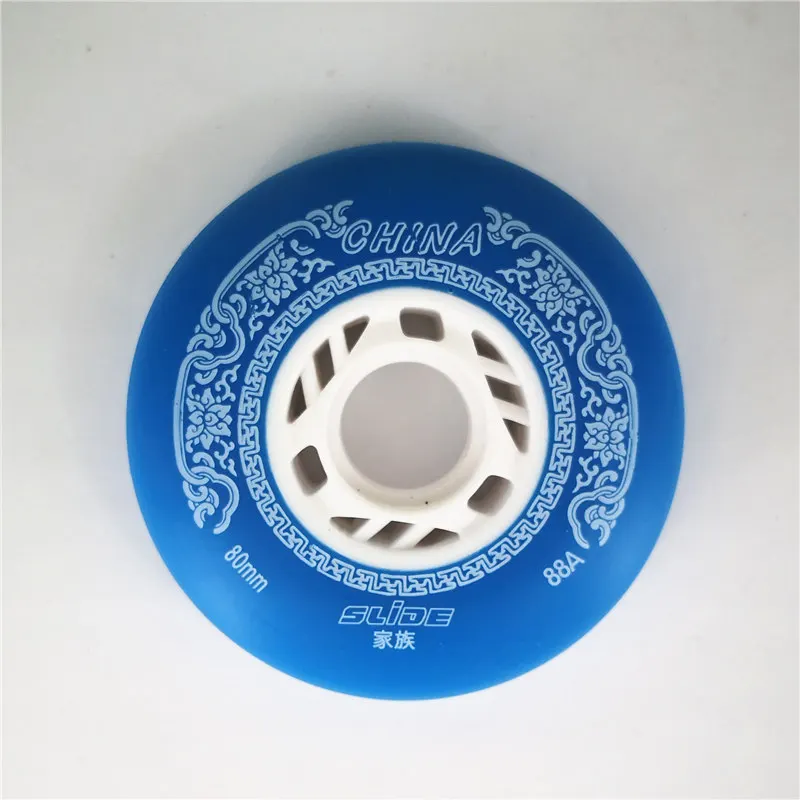 Inline Skate Wheels 8pcs 88A With ILQ-11 Bearing 80/76mm Braking Slalom Free Skating Sliding Roller For SEBA Patines Tires