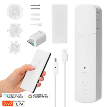 WIFI Smart Electric Curtain Motor Chain Roller APP Control Quiet Blind Pull Bead Curtain Motor System For Alexa Google Home 5
