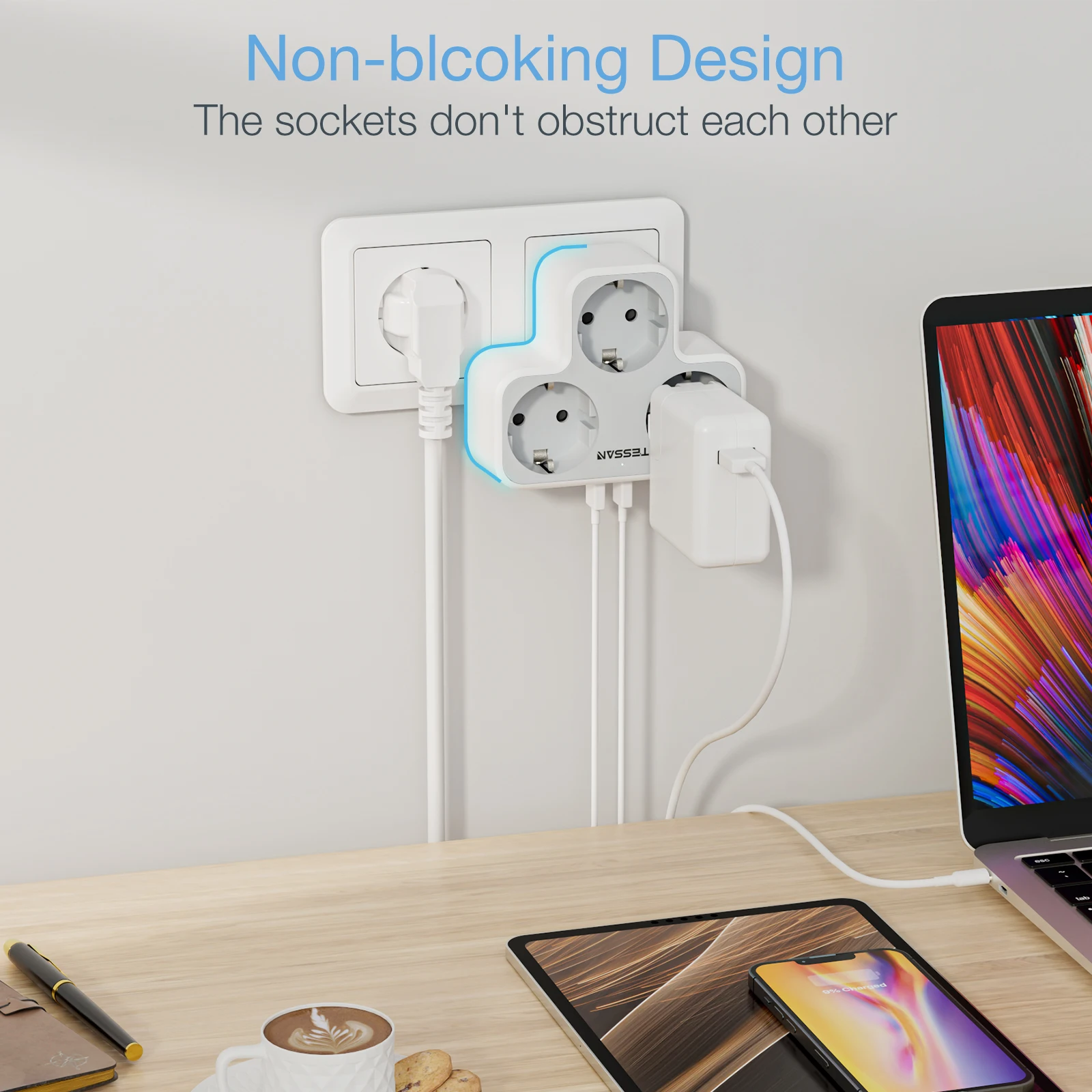 De Carregamento USB, Europa Coréia Plug, Adaptador