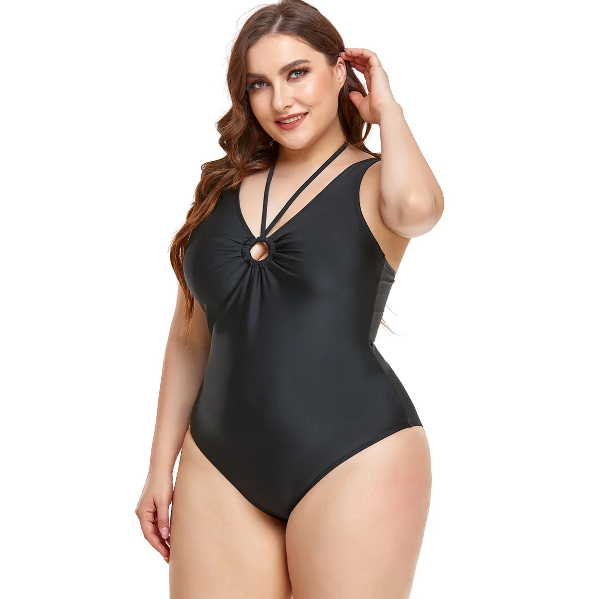 2022 Plus Size Xl To 4xl Women's New One Piece Swimwear Female Large  Bodysuit Summer Beachwear Black/blue/red/navy Blue Monokini - Plus Size  Bikini - AliExpress