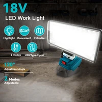 Feriales 8-Zoll Profi-LED-Arbeitsleuchte – Kompatibel mit Makita 18V – 5400LM Superhell & 120° Verstellbar – Mit USB & Typ-C Ladefunktion 1