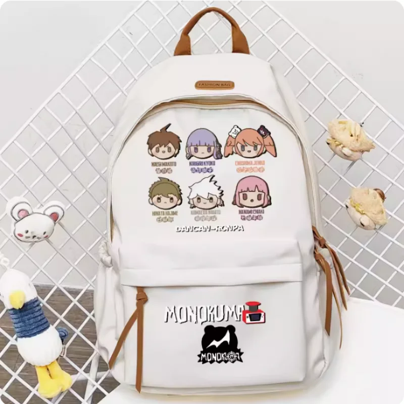 

Anime Danganronpa Naegi Makoto Kirigiri Kyoko Schoolbag Backpack High-capacity Shoulder Bag Cosplay Student Teenage Gift B737