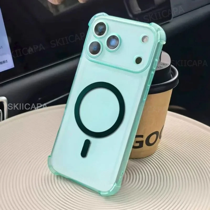 MagSafe Magnetic Shockproof Translucent Silicone Charging Case Cover