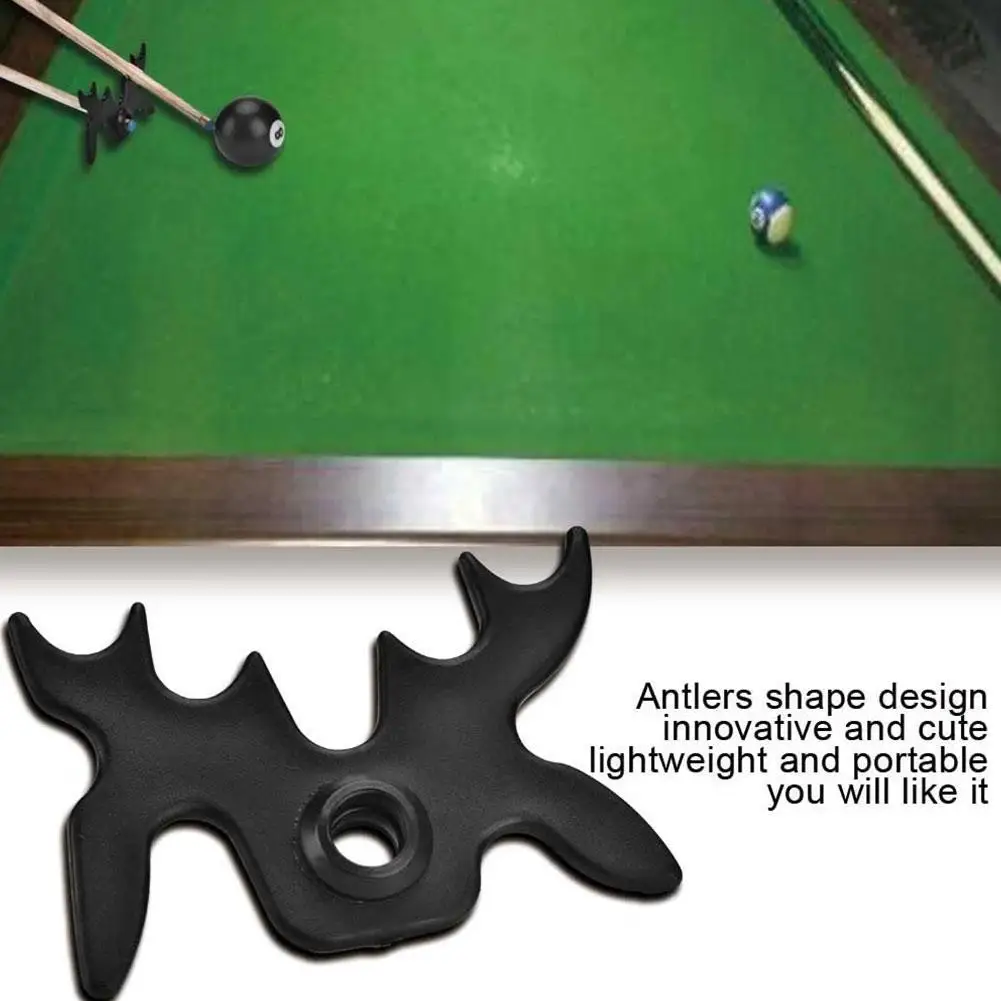 Billiards Cue Rack Bridge Head Cross Antlers Rod Holder Snooker Pool Plastic Staghorn Shape 2 Color billiard cue rack