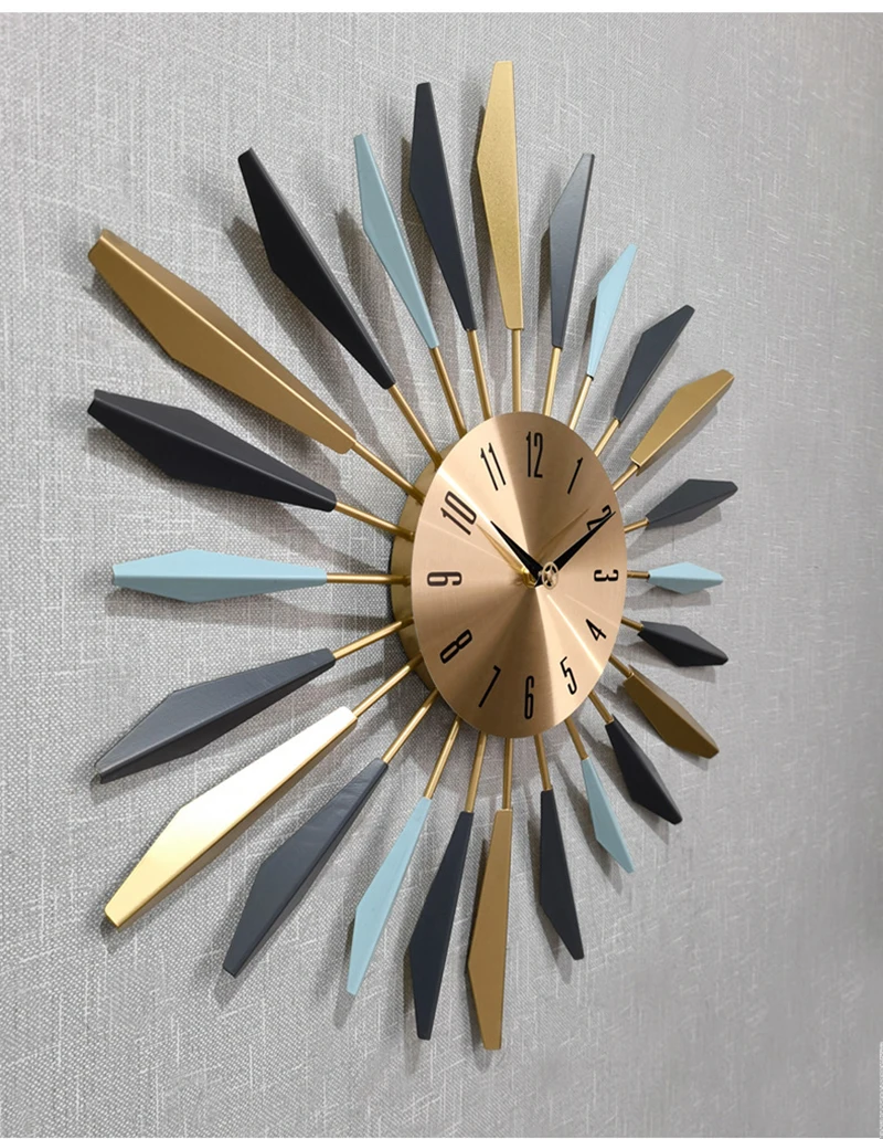 3D Creative Art Windmill Wall Clock Mute Quartz Wall Clocks for Home Living Room Decor Nordic Fashion Watch Clocks