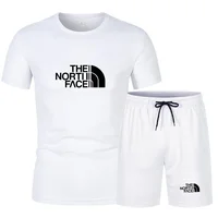 Ensemble de vêtements de sport pour homme, tendance, nouveau t-shirt à manches courtes et pantalon, tenue en 2 pièces, décontractée, pour la course à pied, la salle de sport, l'entraînement, t-shirts 4