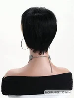 Bandeau perruque crépus droite 26 pouces crépus droite bandeau perruque cheveux humains sans colle perruques de cheveux humains fabriqués à la Machine synthétique 2