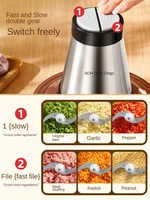 220V Chigo Meat Grinder, Electric Mini Meat Mincer and Vegetable Shredder for Home Use - Multi-functional Kitchen Gadget 2