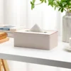 Light Luxury Paper Box Nordic Creative Leather Tissue Box Rose Gold Decoration Hotel Living Room Restaurant Home Paper Box 4