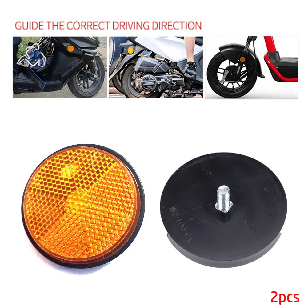 Circular Reflector Universal for Motorcycle Scooter Dirt Bikes Bicycle 2pcs