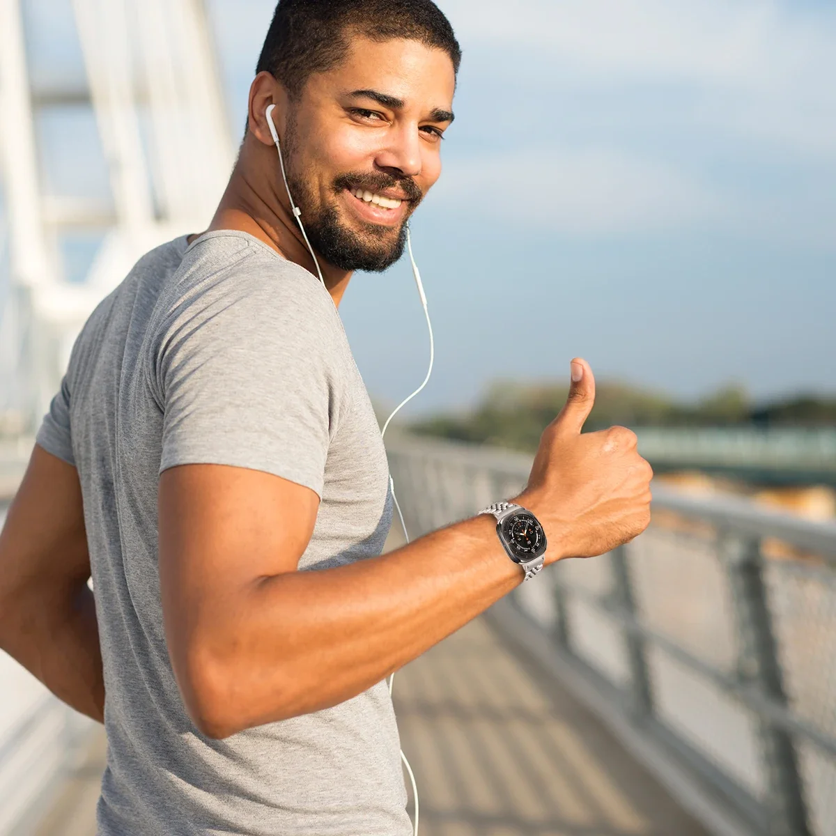 Premium Stainless Steel Adjustable Metal Band for Galaxy Watch Ultra - Elegant Wristband Accessory