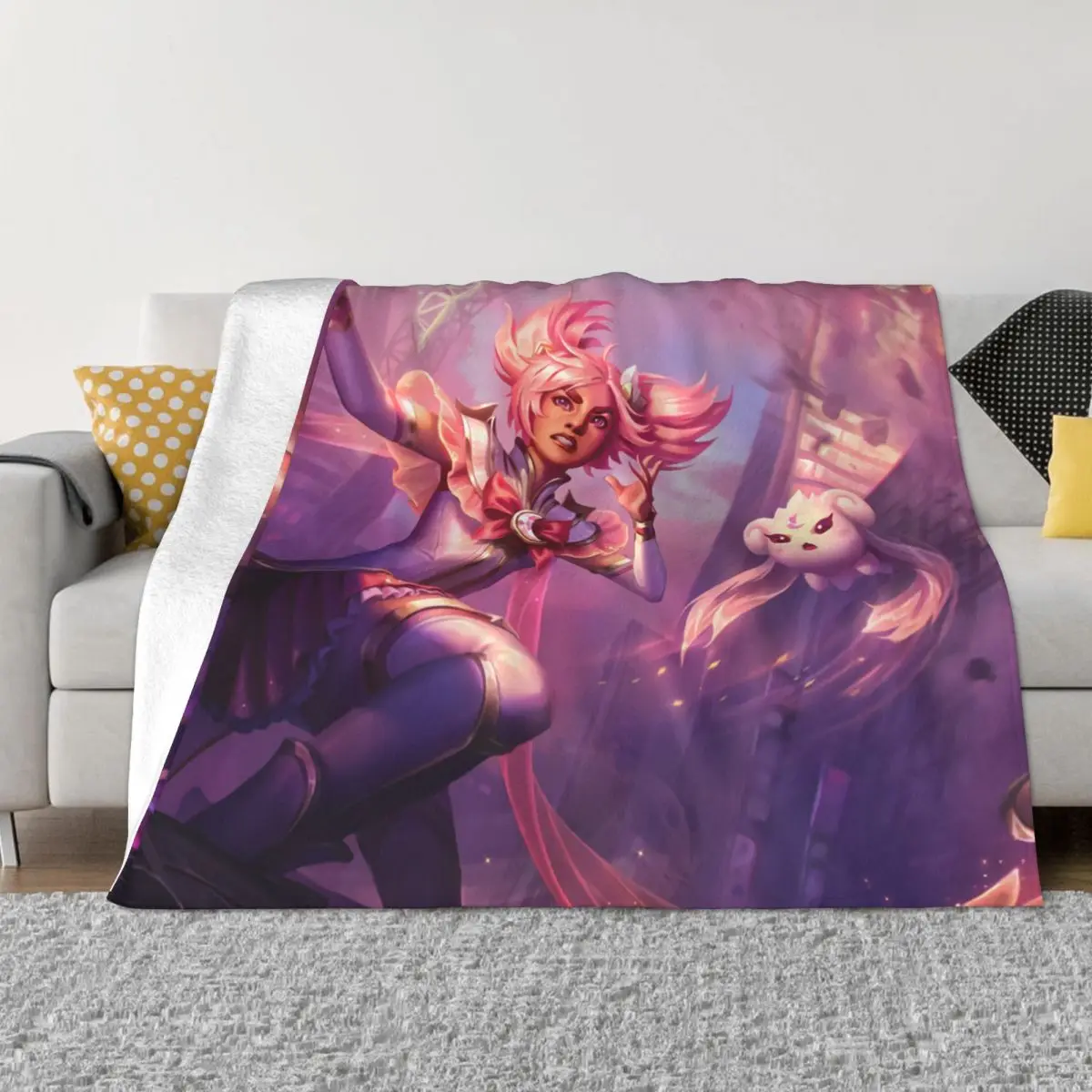 

LOL League of Legends Game Blanket Flannel Spring Autumn Star Guardian Taliyah Skin Splash Art Warm Throws For Winter Bedding