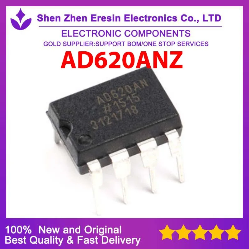 

Бесплатная доставка, 5 шт./лот AD620ANZ DIP8, новый и оригинальный