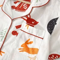 Japanese simple short pyjamas women 100% cotton short sleeves ladies pajama sets shorts Cute cartoon sleepwear women homewear - Image 6