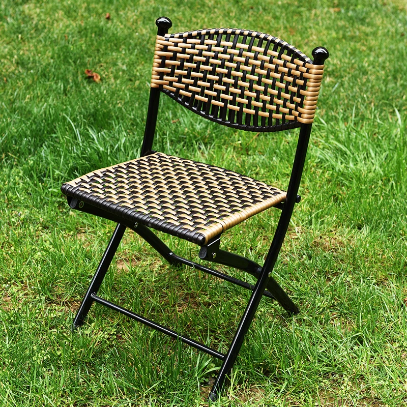 

Tourist Portable Beach Chair Fishing Rattan Backrest Camping Chair Foldable Garden Outdoor Salon De Jardin Outdoor Furniture