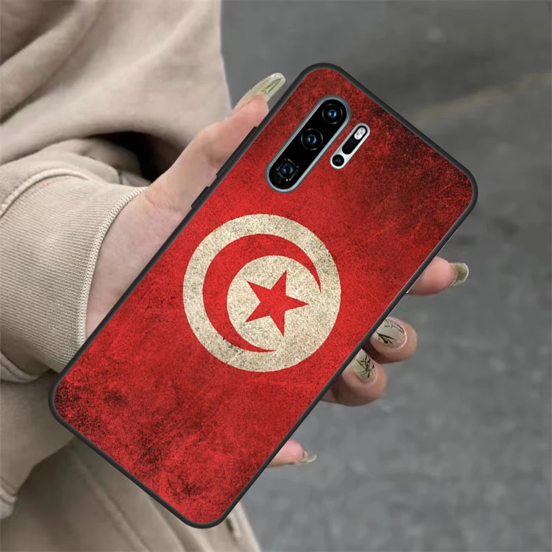 Tunisia Flag Map Design Phone Case