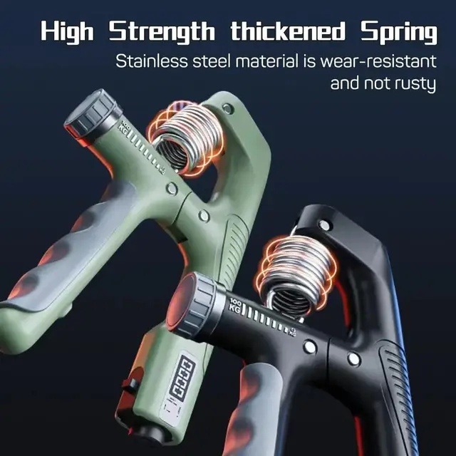 1/2Pcs 10-100KG Adjustment Smart Counting Hand Grip Spring Finger Pinch Wrist Expander Power Strengthening Pliers Fitness Tool 3