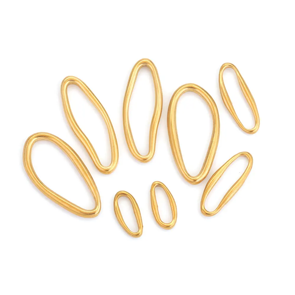 5 stücke vergoldete Edelstahl Lünette leere Charms für Schmuck herstellung finden Ohrring verbinder DIY Schmuck Kreis Ergebnisse – Detail 1