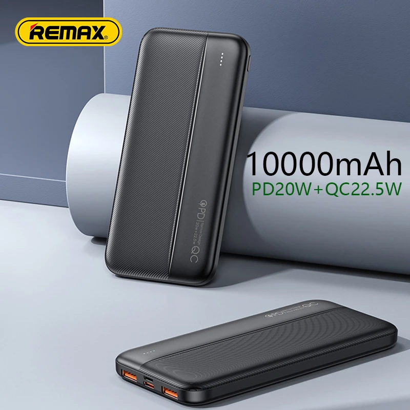 samsung battery pack Remax 22.5W Portable Power Bank Powerbank 10000mAh Type C PD QC Fast Charge PoverBank External Battery Charger For iphone Xiaomi power bank 5000mah