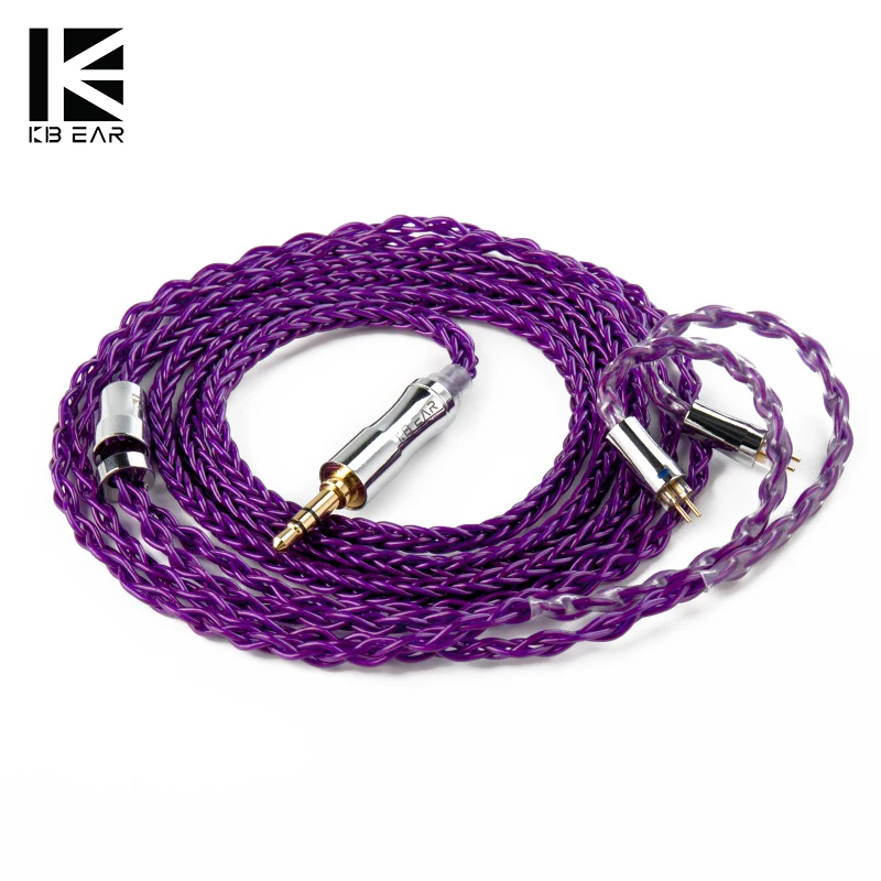 

KBEAR Enma 8 Core Upgrade HIFI Earphone Cable Furukawa Original PCUHD OFC Cable 2.5/3.5/4.4mm 2Pin/MMCX Connector for KS1 KZ