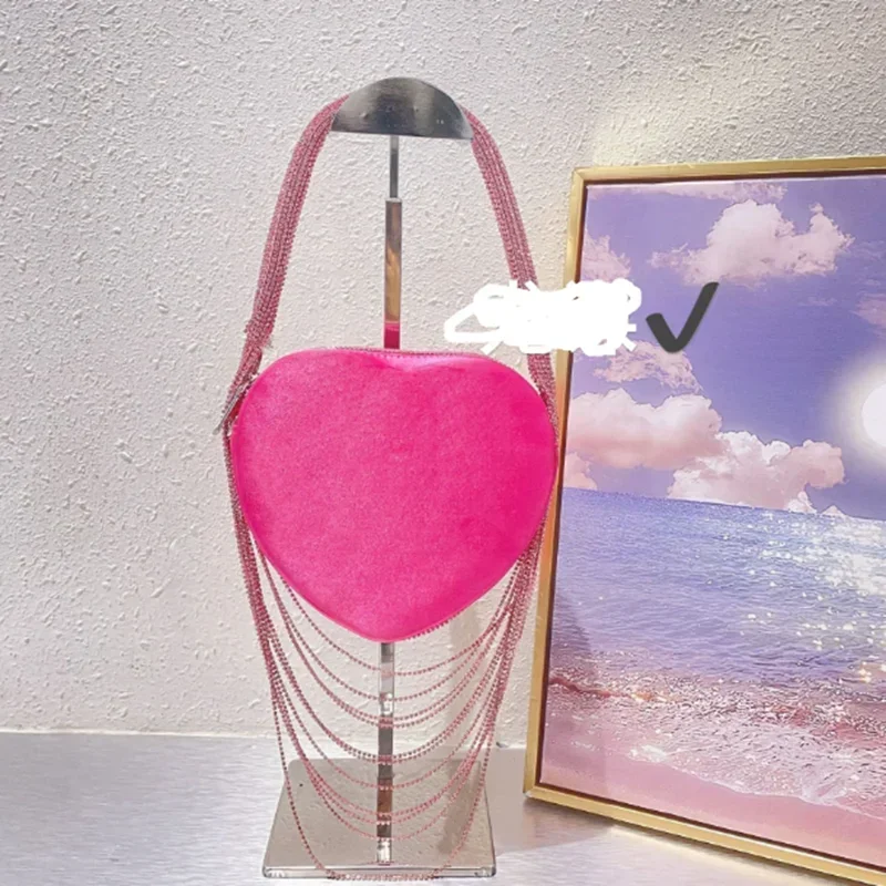 

Женская искусственная Сумочка, женский клатч Fushia, кошелек, сумки через плечо с длинной цепочкой для женщин, шелковые вечерние кошельки