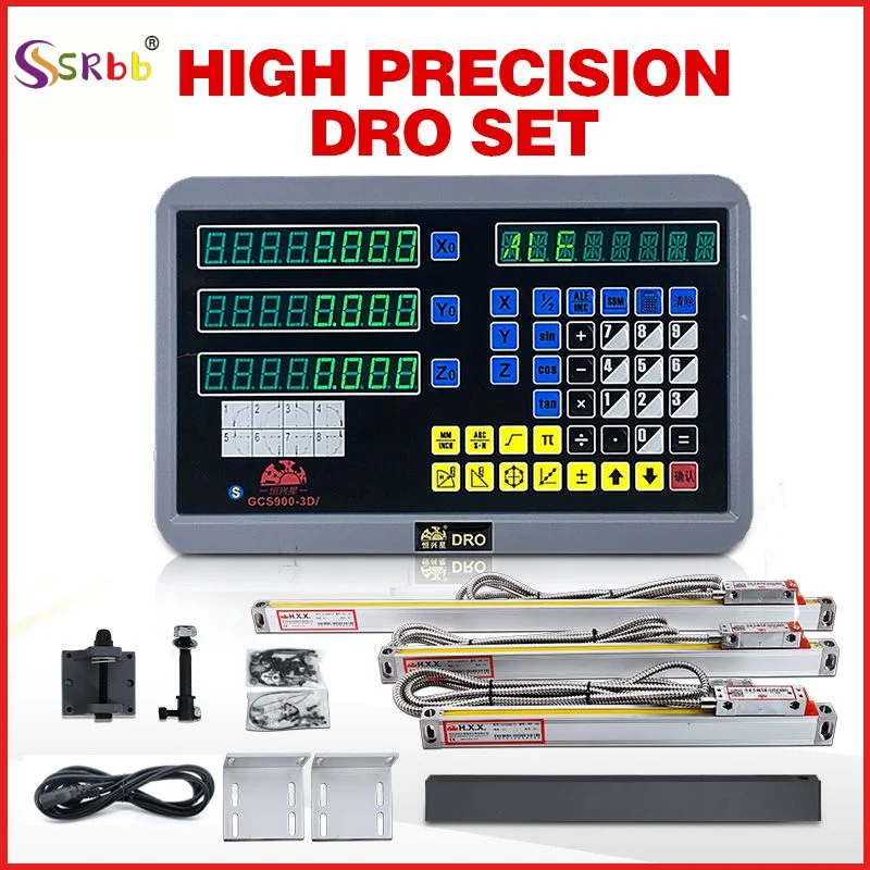 

DRO 3 Axis For Mill Lathe Drill EDM Machine Digital Readout Linear Scale Optical Ruler Sensor TTL Between 50mm to 1000mm
