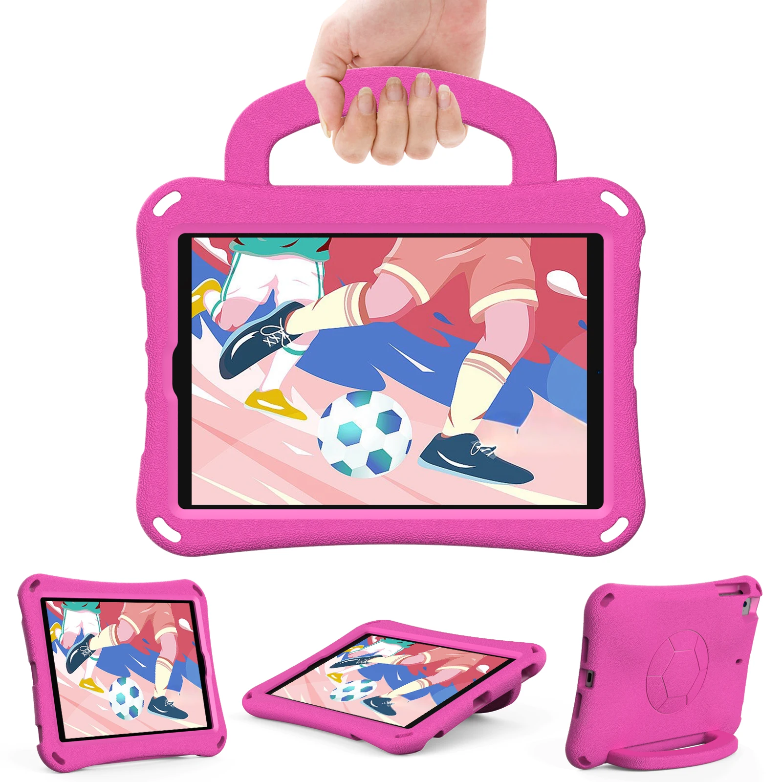 Shockproof Full-Body Tablet Case with Handle Stand