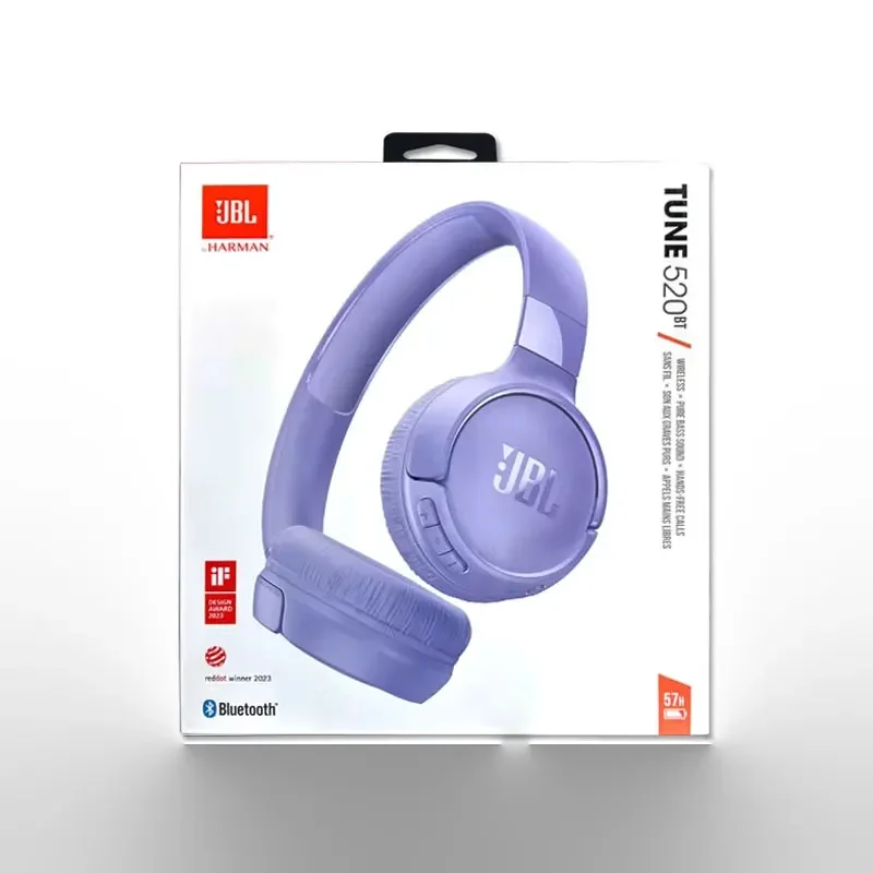JBL 100%Original TUNE 520BT Boys and Girls Bluetooth Wireless Headphones, Music Sports Headphones with Microphone