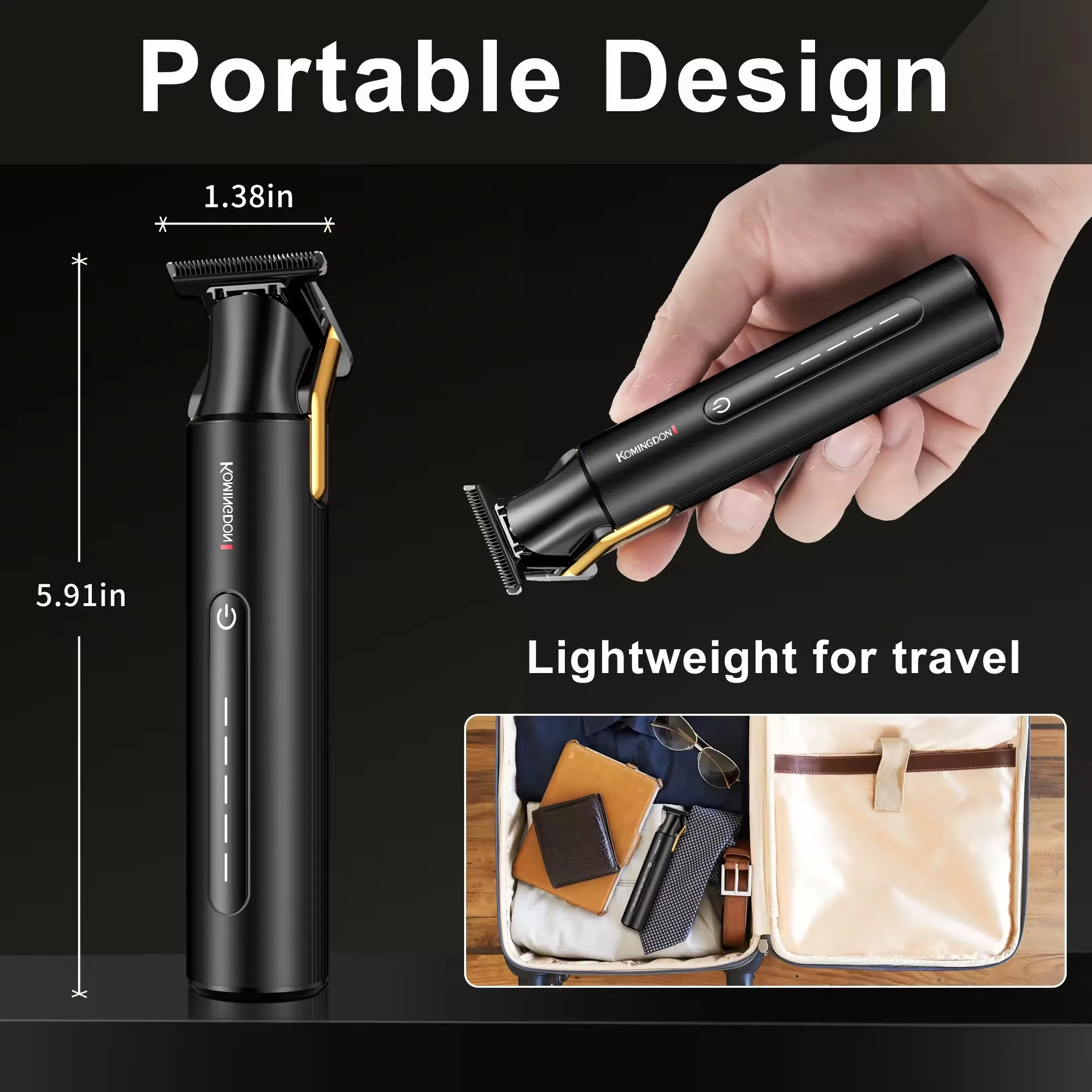 Xiaomi Komingdon Waterproof Beard Trimmer Professional Rechargeable Electric Cordless Hair Clippers Trimmer for Men Hair Cut 2