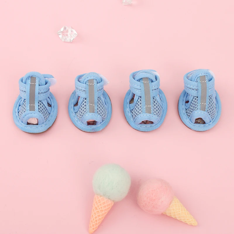 Sommer-Hundeschuhe für kleine Hunde, rutschfeste, atmungsaktive, reflektierende Sandalen, Haustiersocken, Turnschuhe, Welpen, Chihuahua, Yorkie, Outdoor-Stiefel – Detail 12