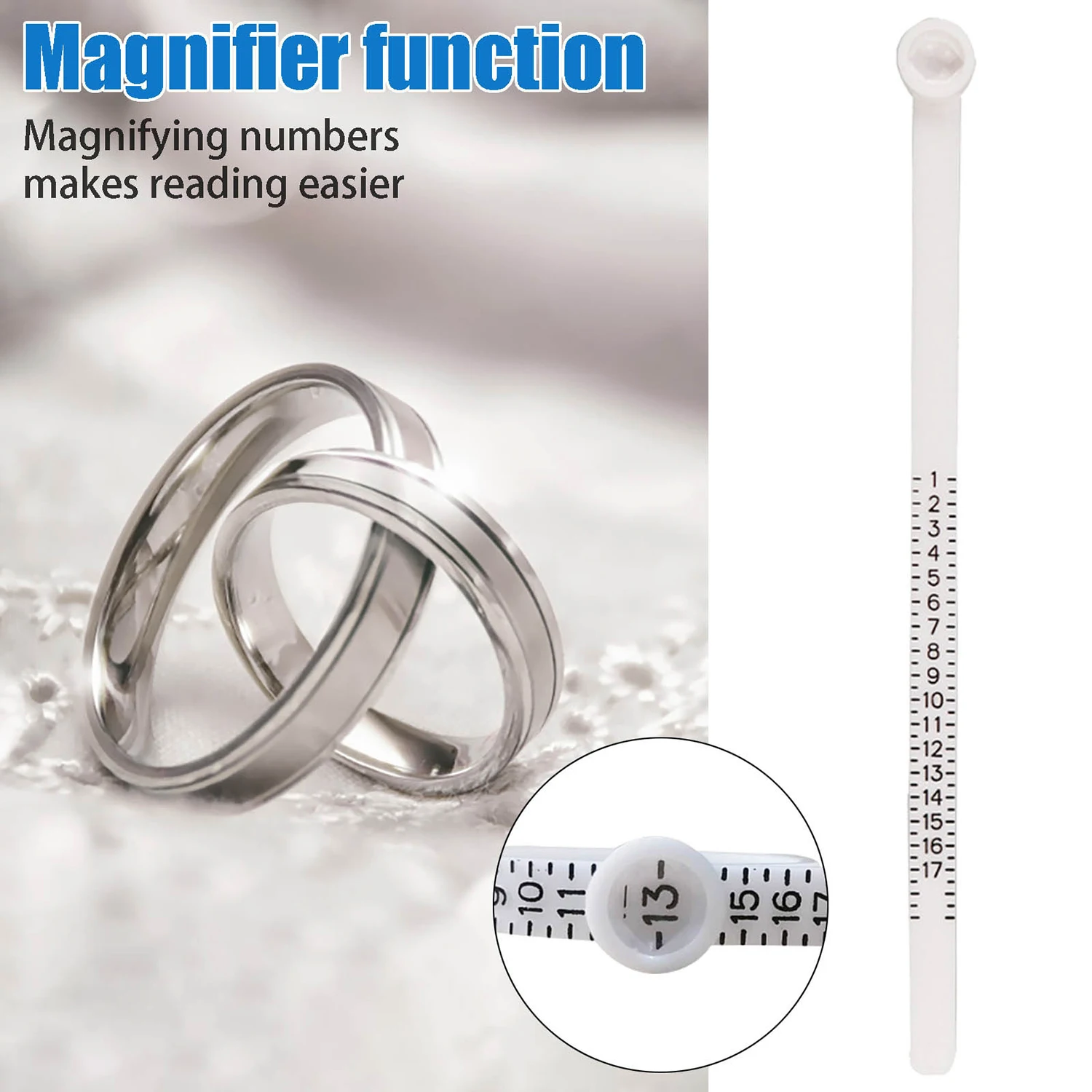 Ring Measuring Ruler With Magnifier Finger Coil Ring Sizing Tool UK/US Size  Gauge Ring Sizer Accessories Insert Tightener Tools - AliExpress