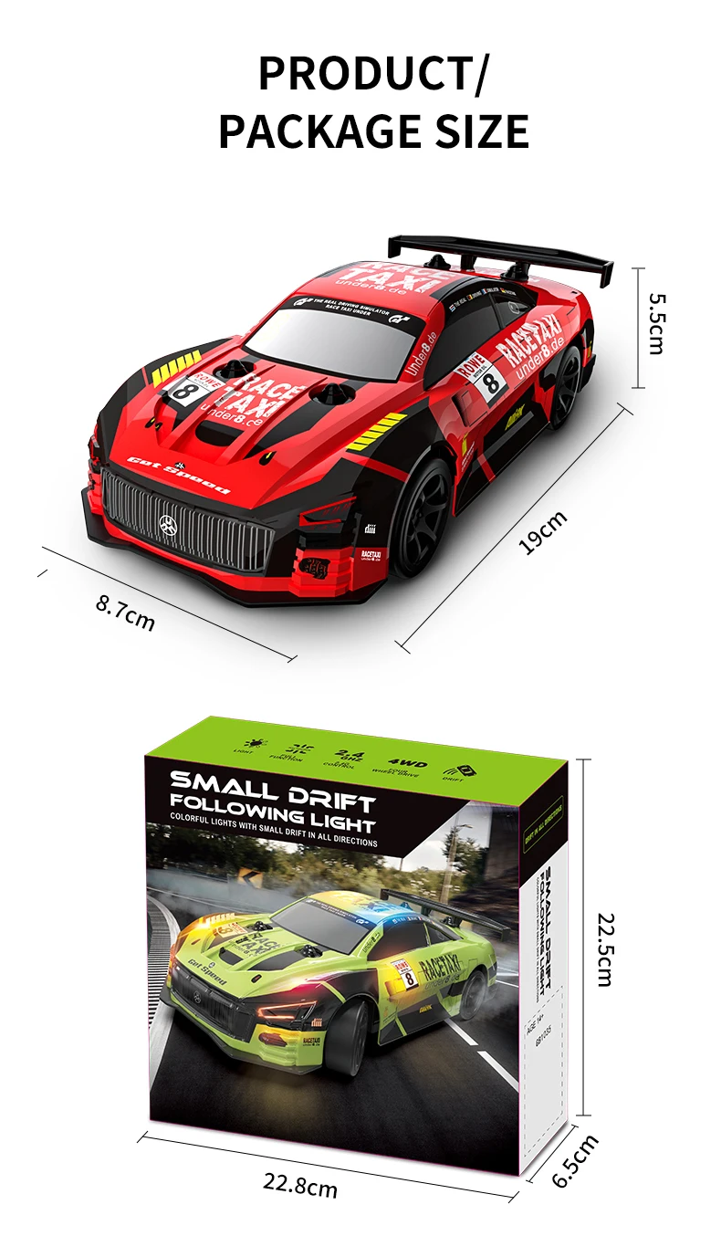 Se6bf7f2ccaba41dd921132d29fa932c5A 드리프트 RC 자동차 GTR 1/18 4WD 라디콘 자동차 어린이 선물