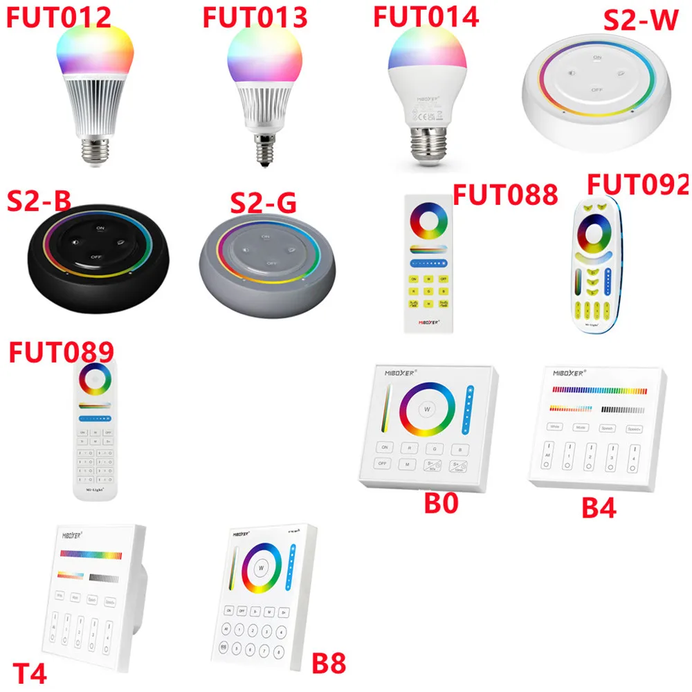 

2.4GHz RF LED Bulb 5W/6W/9W RGB+CCT LED Spotlight FUT012 FUT013 FUT014 support smartphone APP and third party voice control