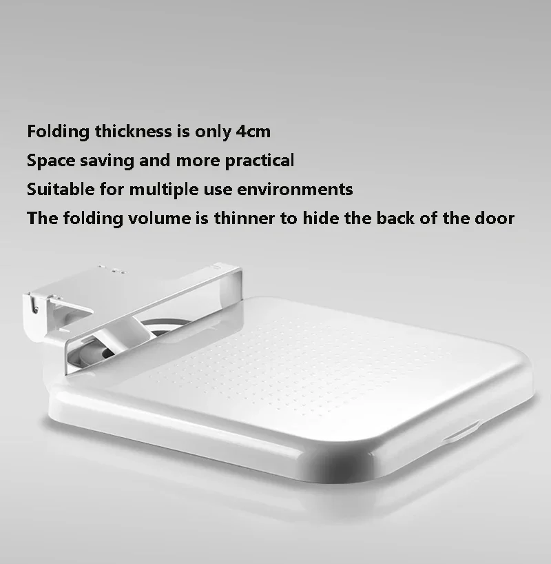 Bathroom folding stool shower seat Wall mounted stool elderly bath chair invisible porch shoes stool 40*39*45.5 cm bearing 220kg 5