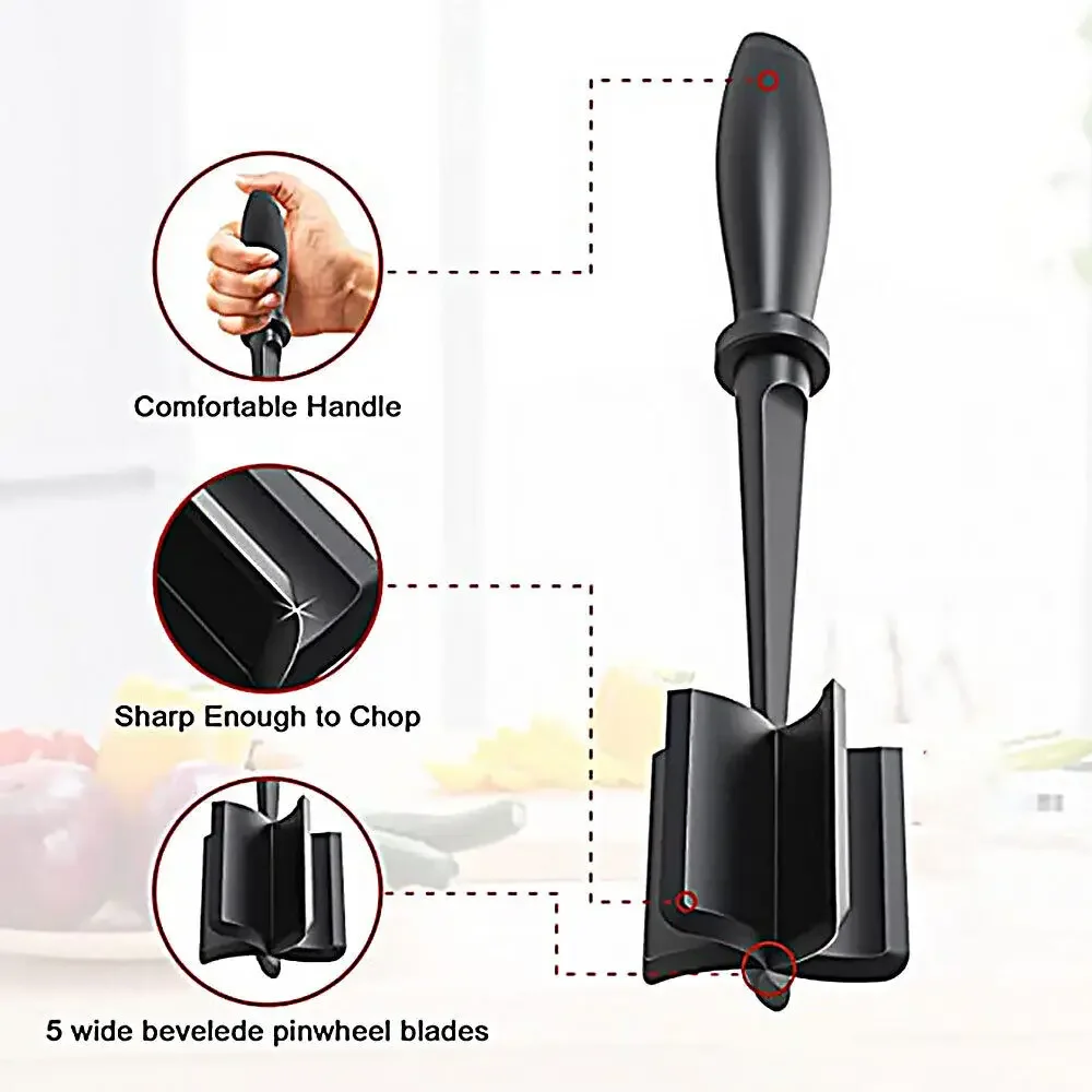 Kitchen Utensils Kitchen Meat Chopper Ground Beef Masher Utensil Heat Resistant Potato Masher Tool Kitchen Gadgets Multifunctional Cookware
