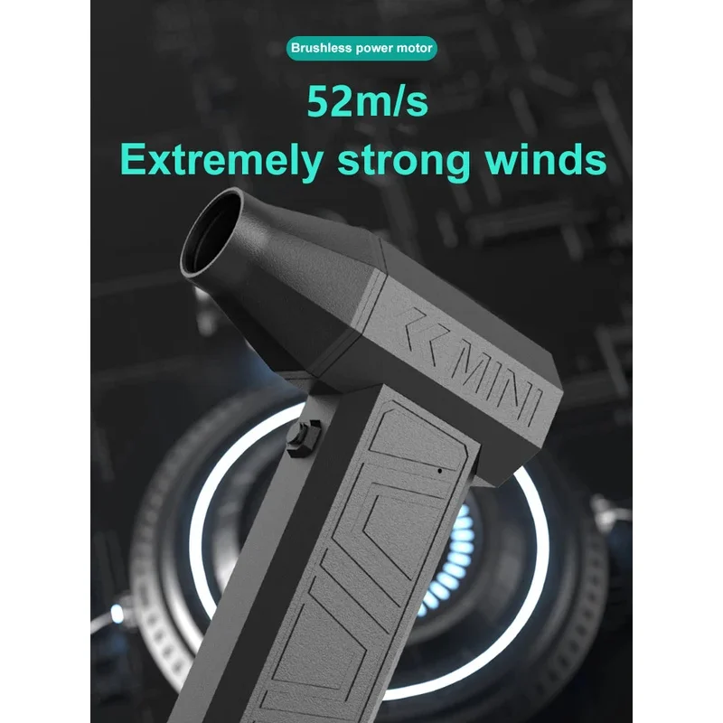 Violent Fan 200000RPM Powerful Air Blower Vacuum Dust Cleaner Type-C Charging Strong Winds 52m/s Brushless Turbo Jet Blower