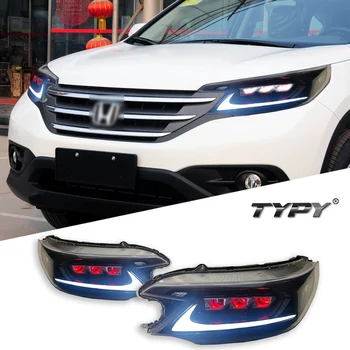 TYPY Car For Honda CRV LED Headlights 2012-2014 Upgrade Modified to New DRL Dynamic Turn Signal LED Headlight Auto Accessories