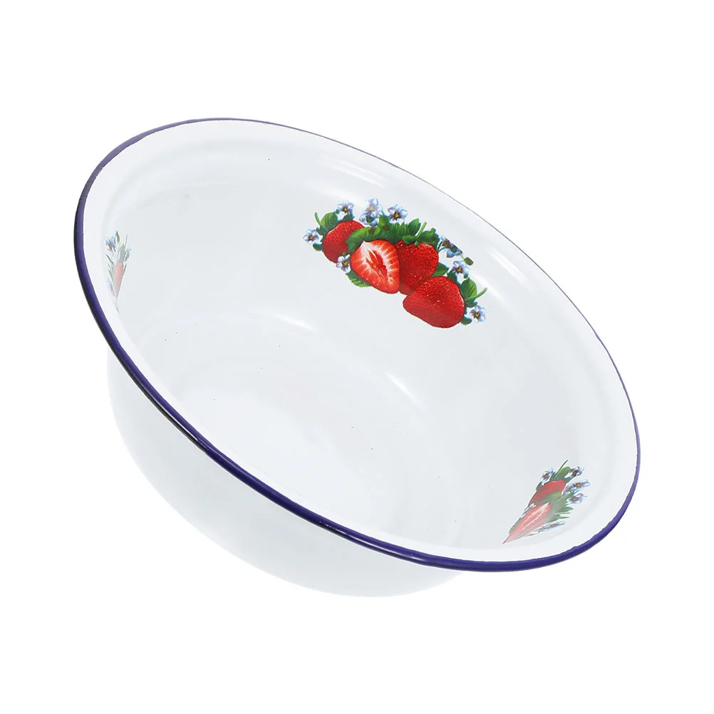 

Appetizer Serving Plates Enamel Basin Containers for Fruit Kitchen Bowl