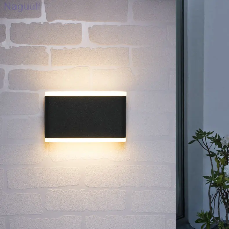 

Kitchen Cabinet 6W 12W Ip65 Led Wall Lamp Outdoor Waterproof Garden Lighting Aluminum Ac86-265 Indoor Bedroom Living Room Stairs